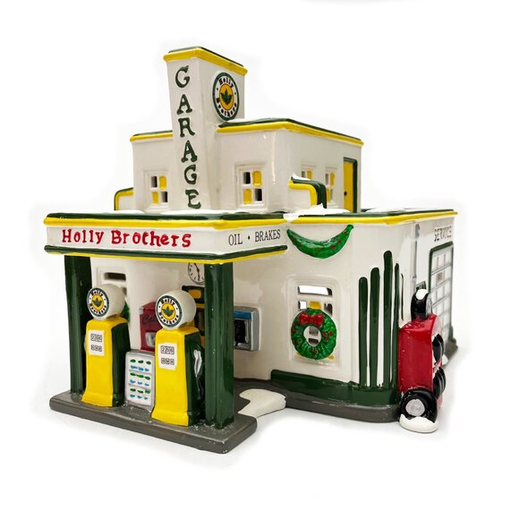 Department 56 Original Snow Village HOLLY BROTHERS GARAGE 54854 Light Box - Picture 3 of 3